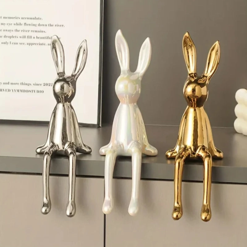 Long-Eared Sitting Rabbits