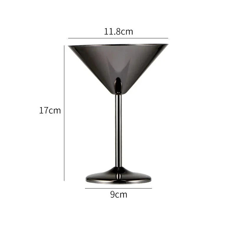 Stainless Steel Martini Glasses (Set of 6)