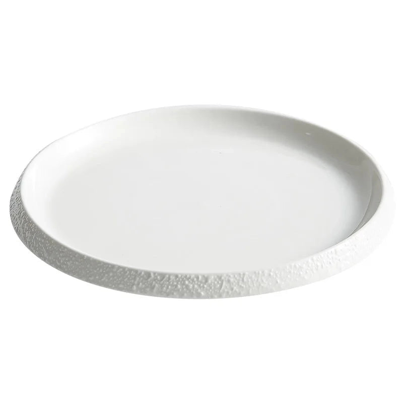 White Pearl 4-Piece Porcelain Plate Sets