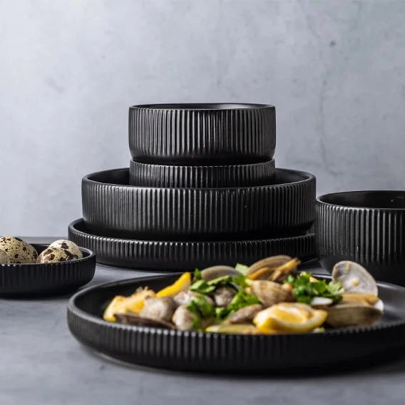 Ribbed 25-Piece Dinnerware Set