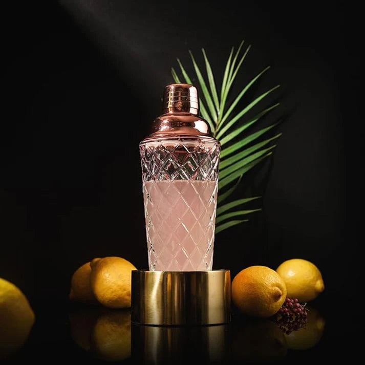 Vintage Glass Cocktail Shaker