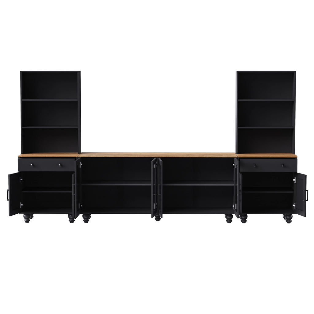 Entertainment Wall Unit Tv Stand & Adjustable Shelves