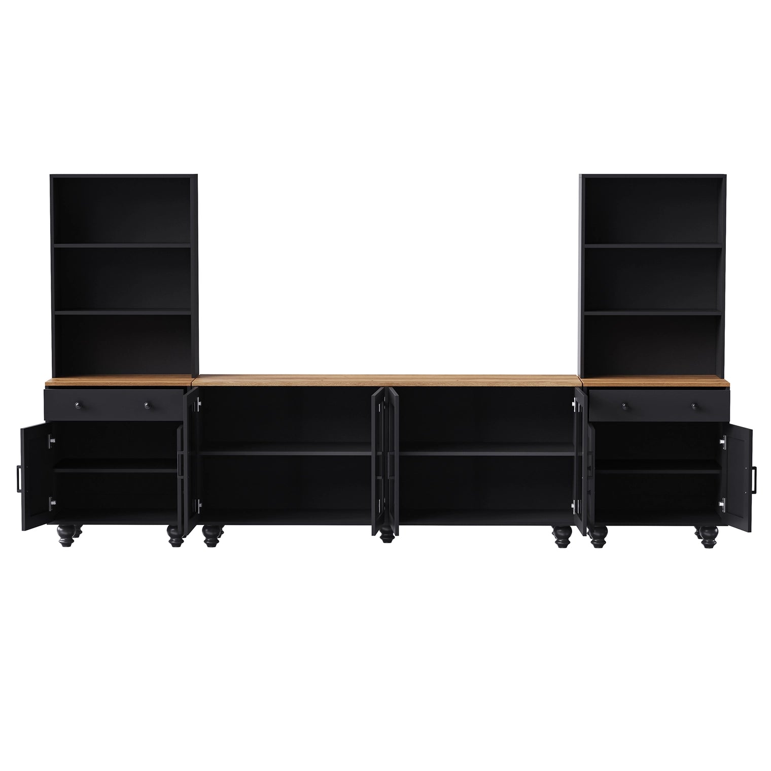 Entertainment Wall Unit Tv Stand & Adjustable Shelves