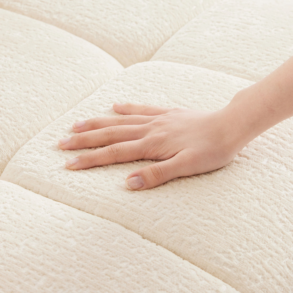 Beige Chenille Ergonomic Sofa-Single Seat/4-Seat+1 Ottoman