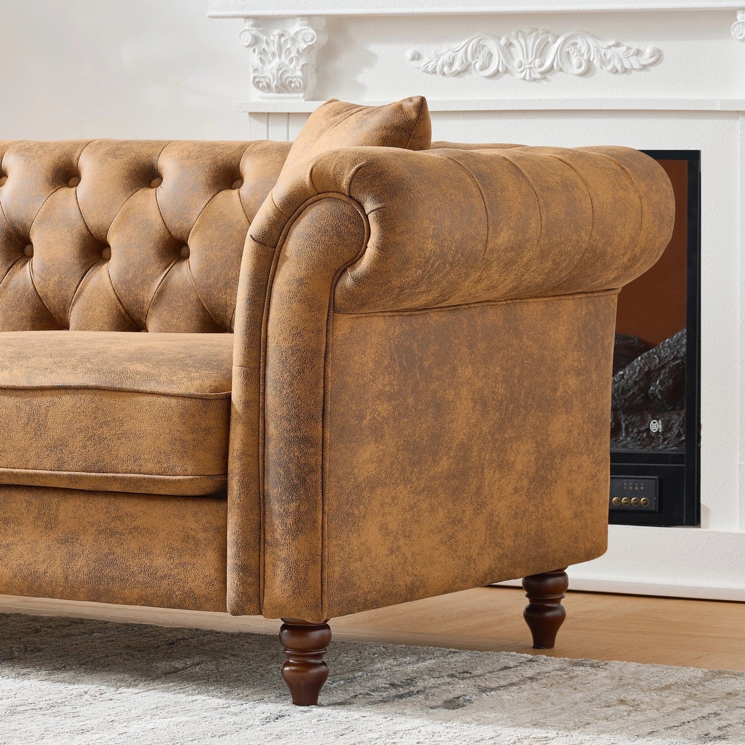 Chesterfield Faux Leather 3+2 Seater Sofa Set