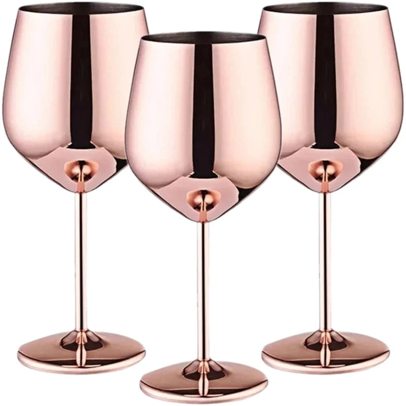 Stainless Steel Wine & Champagne Glasses 6-Piece Sets