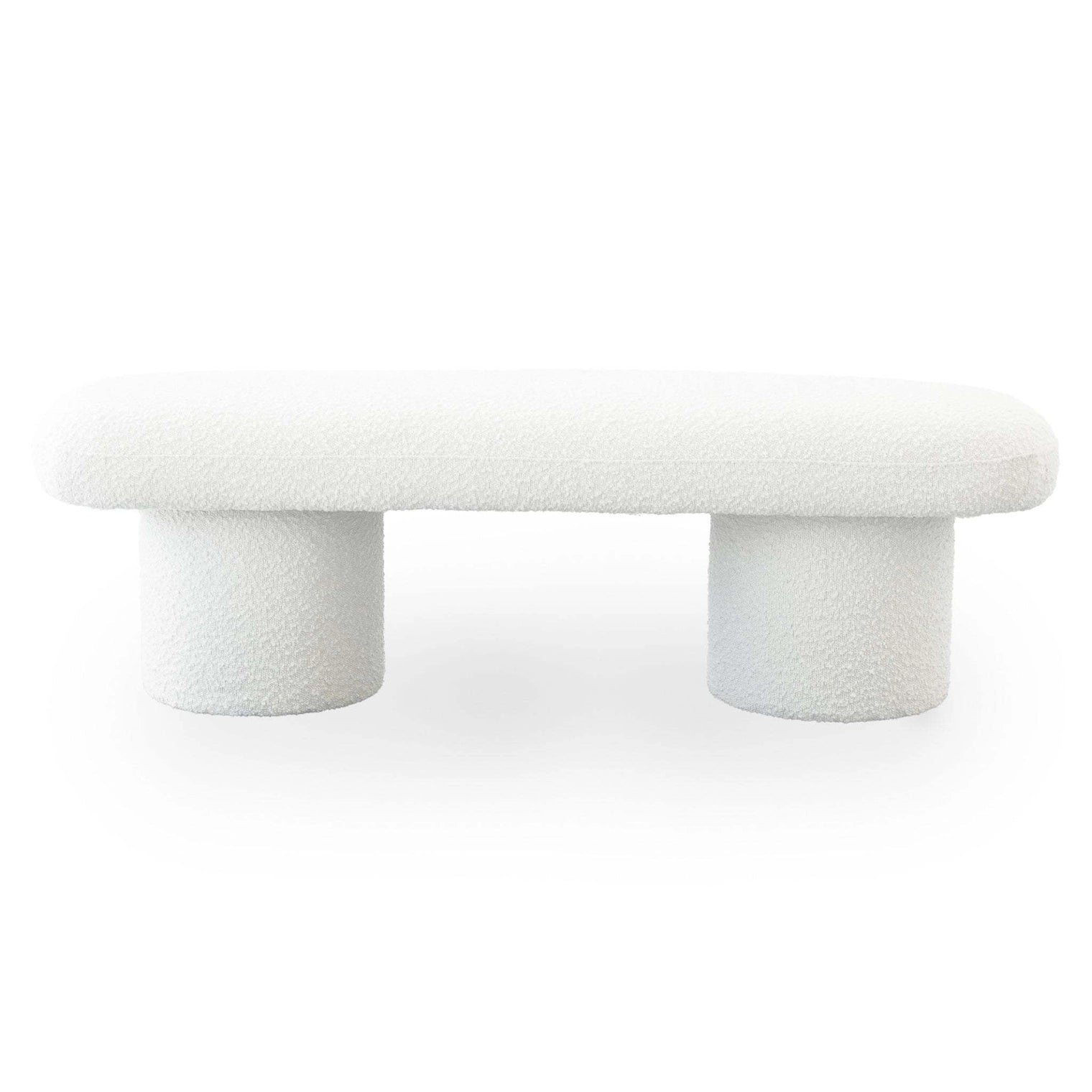 Randolph Ivory Boucle Bench