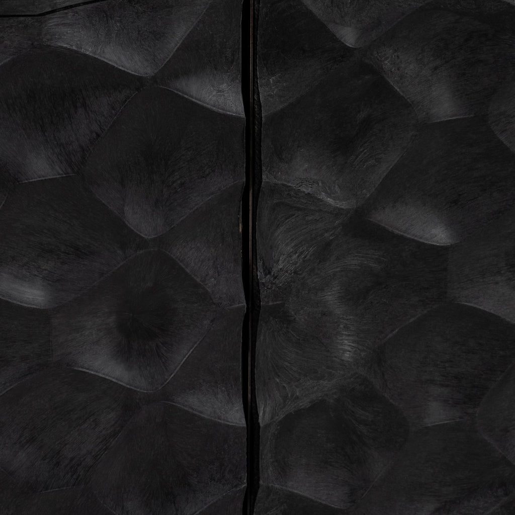 Wood Rectangle Texture Front Console Cabinet