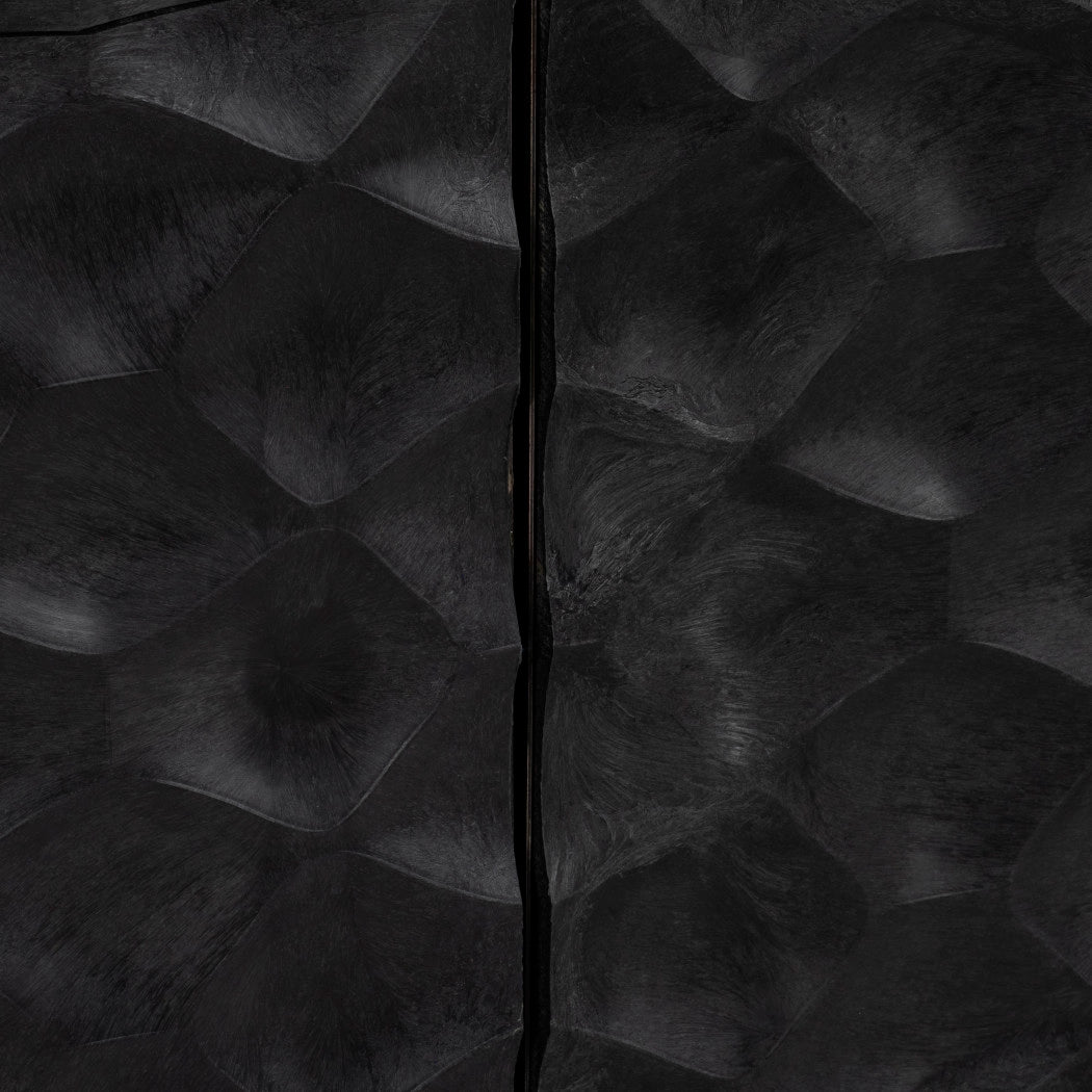 Wood Rectangle Texture Front Console Cabinet