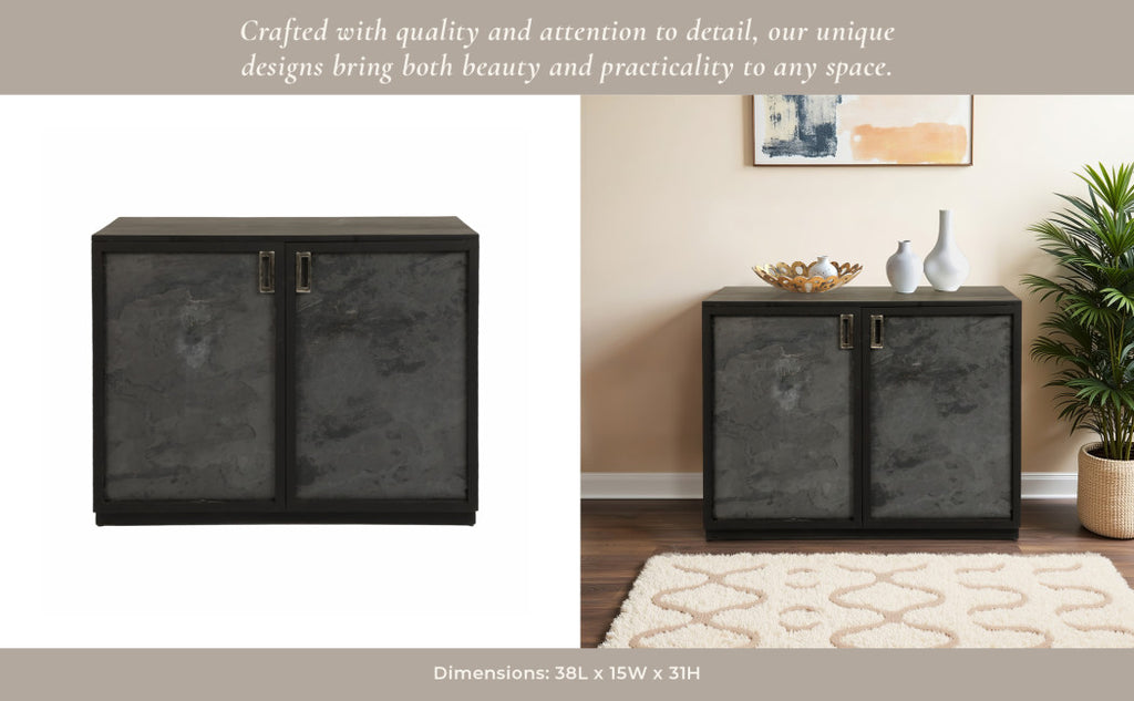 Mango Wood Modern Panel Doors Chest