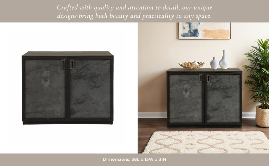 Mango Wood Modern Panel Doors Chest