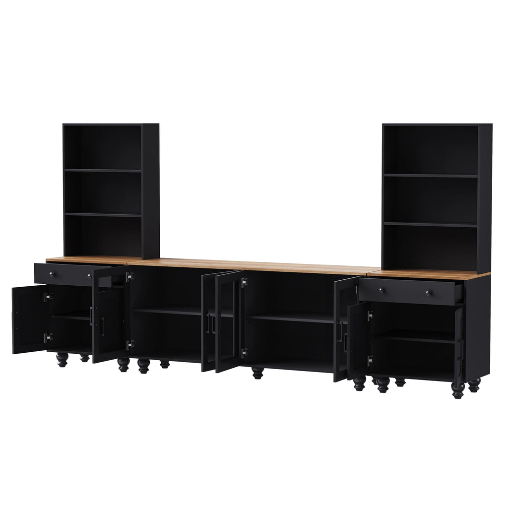 Entertainment Wall Unit Tv Stand & Adjustable Shelves