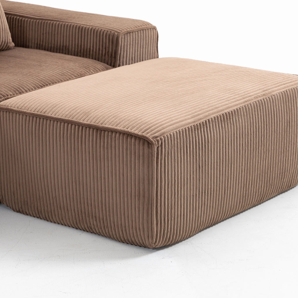 Modular Compression Sofa Set Plush Corduroy