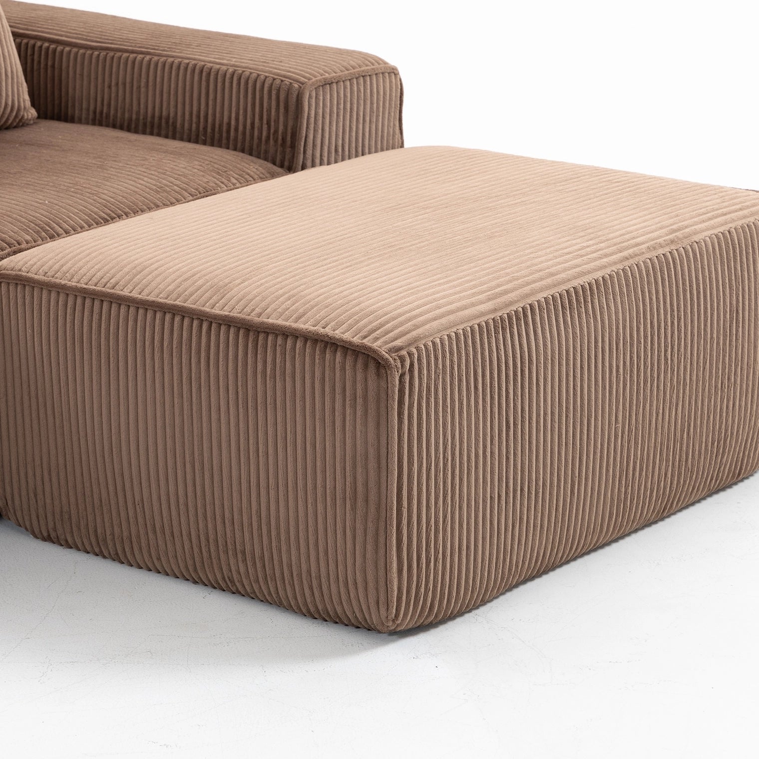 Modular Compression Sofa Set Plush Corduroy