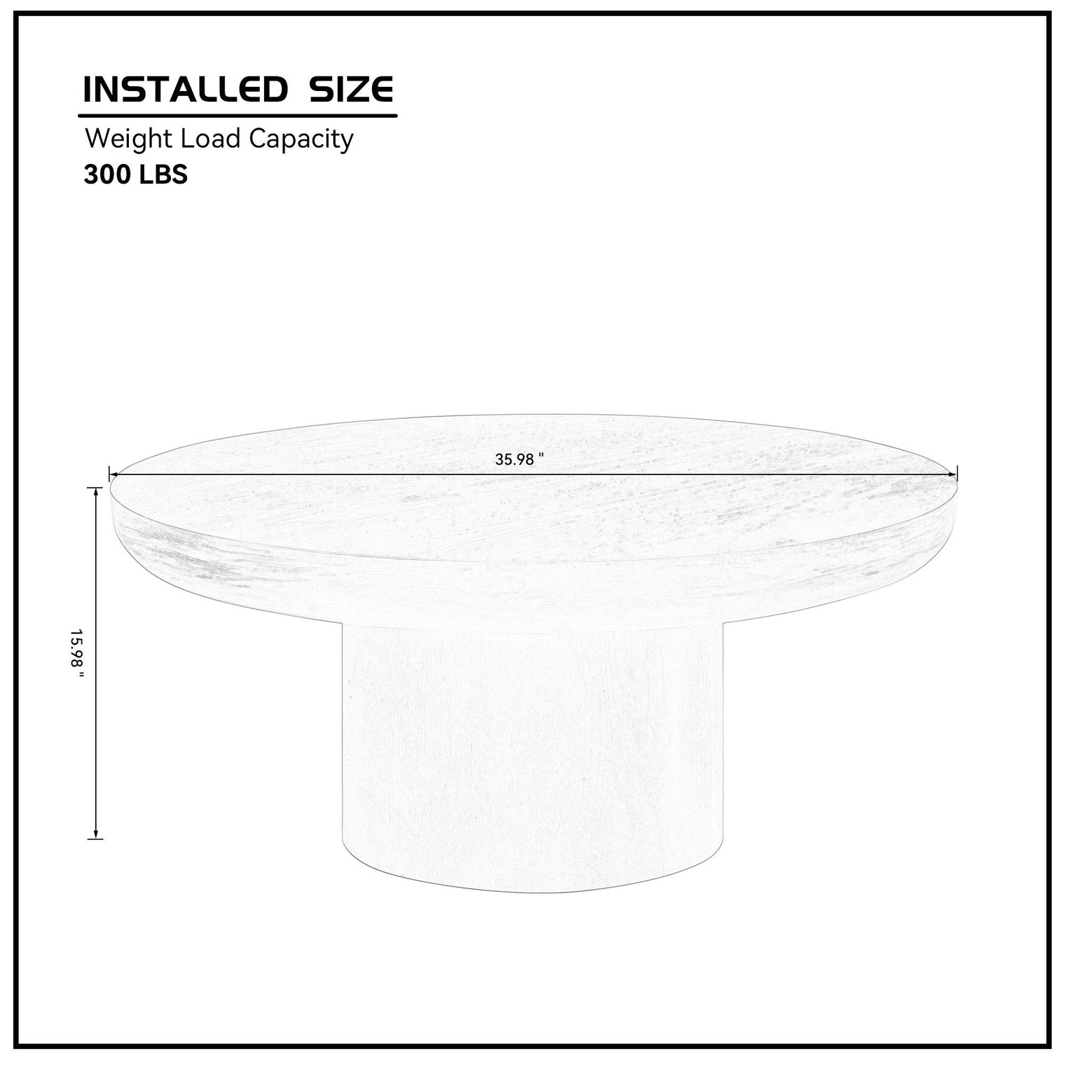 Round Coffee Table with Cylindrical Leg