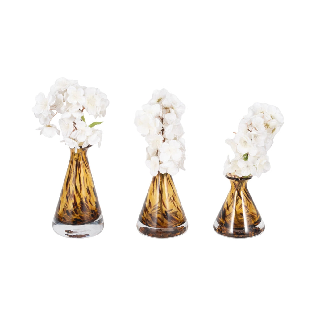 Glass Unique Veneta Bottle Set of 3