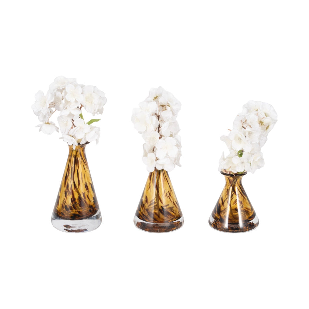 Glass Unique Veneta Bottle Set of 3