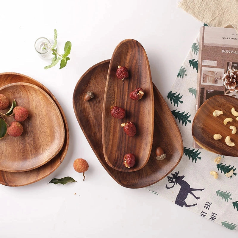 Acacia Serving 5-PC Set | Wooden Serveware | Table Display