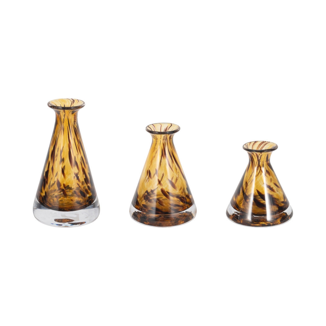 Glass Unique Veneta Bottle Set of 3