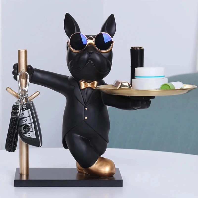 French Bulldog Statue Tray