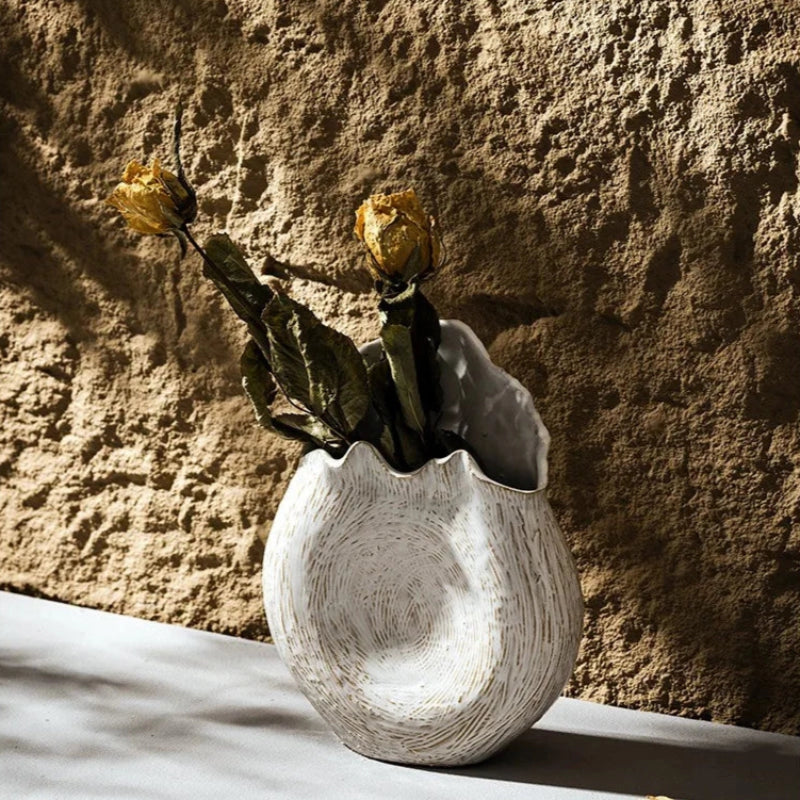 Irregular Geometric Ceramic Vase