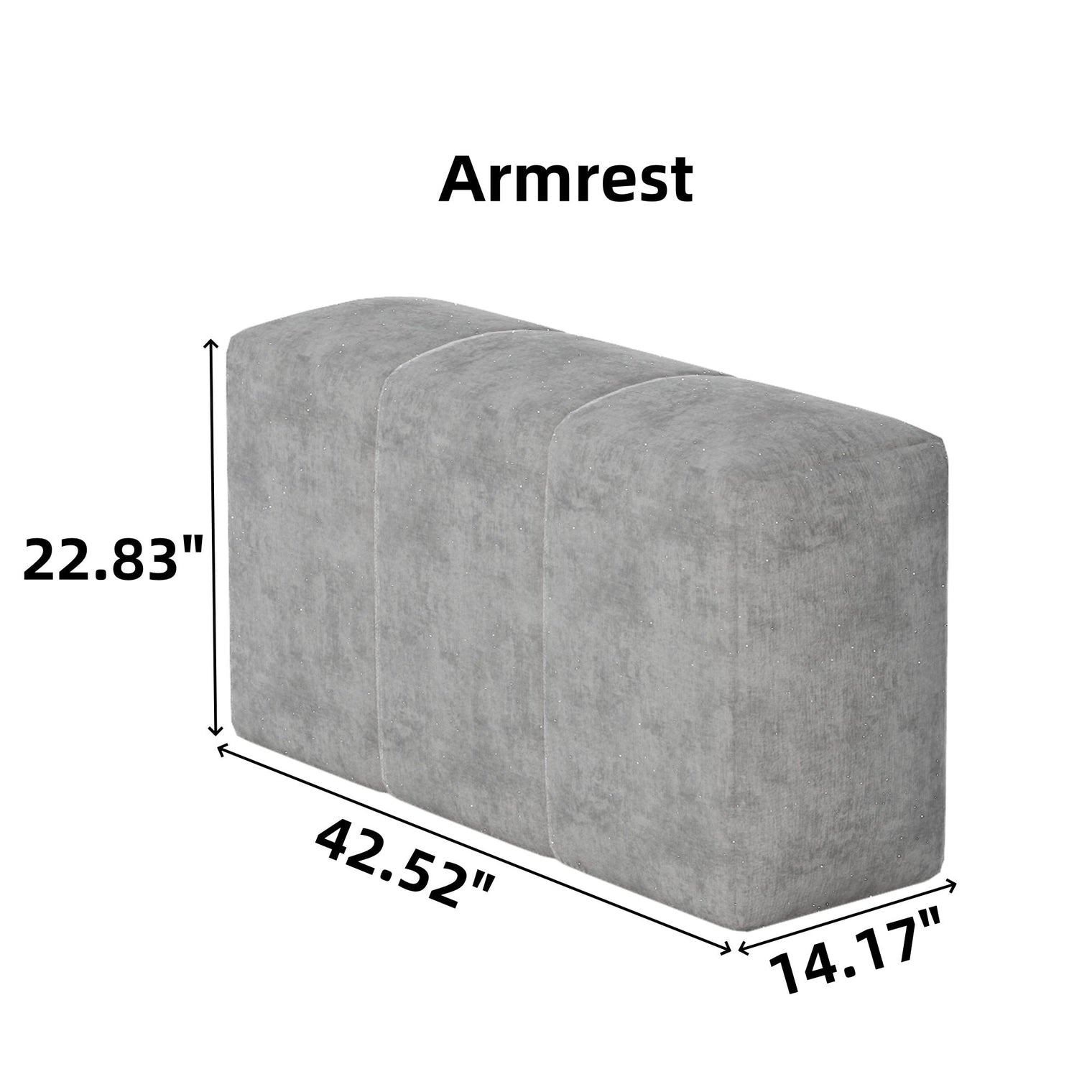 Oversized Modular Sectional Sofa Sparkling Chenille Black